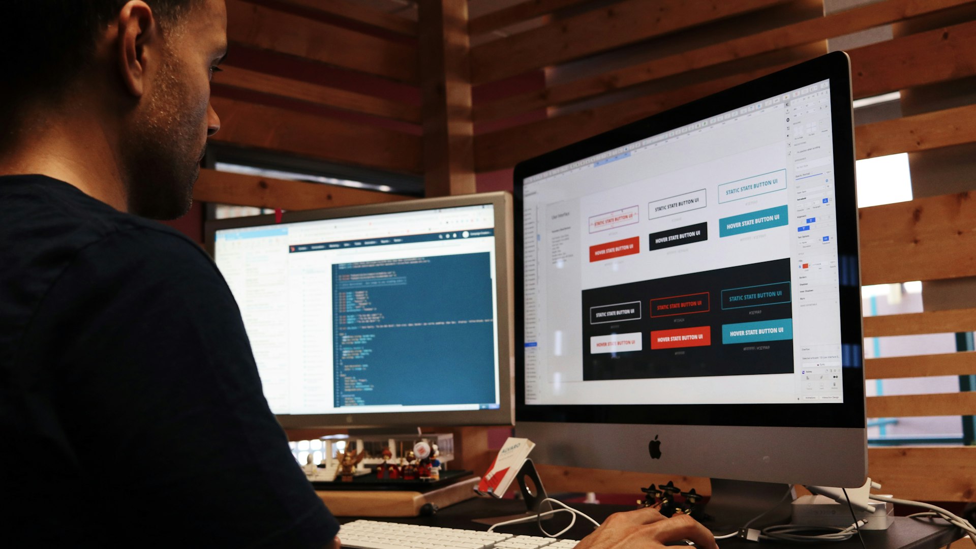 Custom dashboard interface on laptop